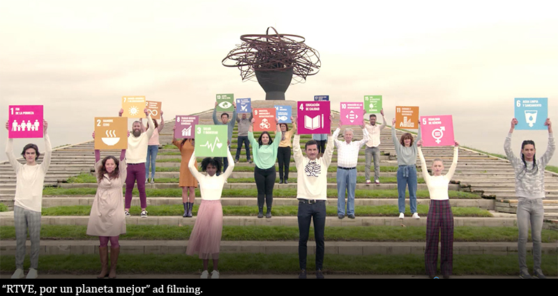 Coordination of extras for the spot 'RTVE, with the Sustainable Development Goals'